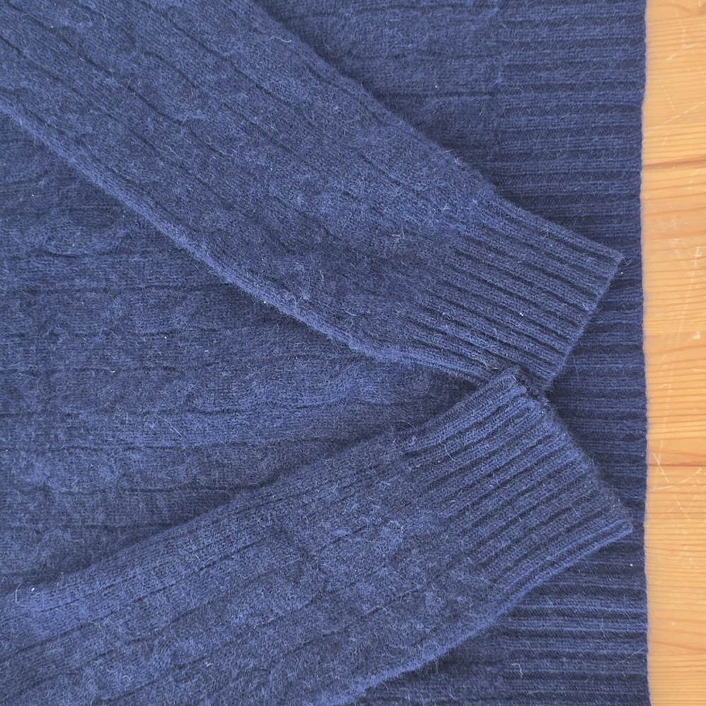 RALPH LAUREN B Label Knitted Cashmere Sweater Navy Blue Size M - Picture 9 of 13